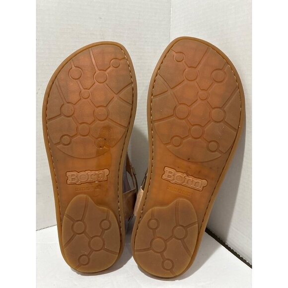 Born Marlowe leather gladiator Womens sandals natural or light brown size 9 - Picture 5 of 6